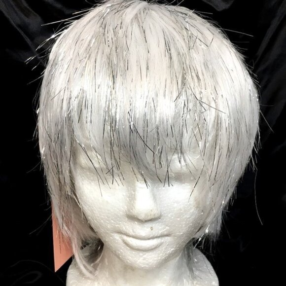 Sparkle Glitter White Wig Pixie Fairy Angel  by HMS – NOS NWT - Picture 7 of 11